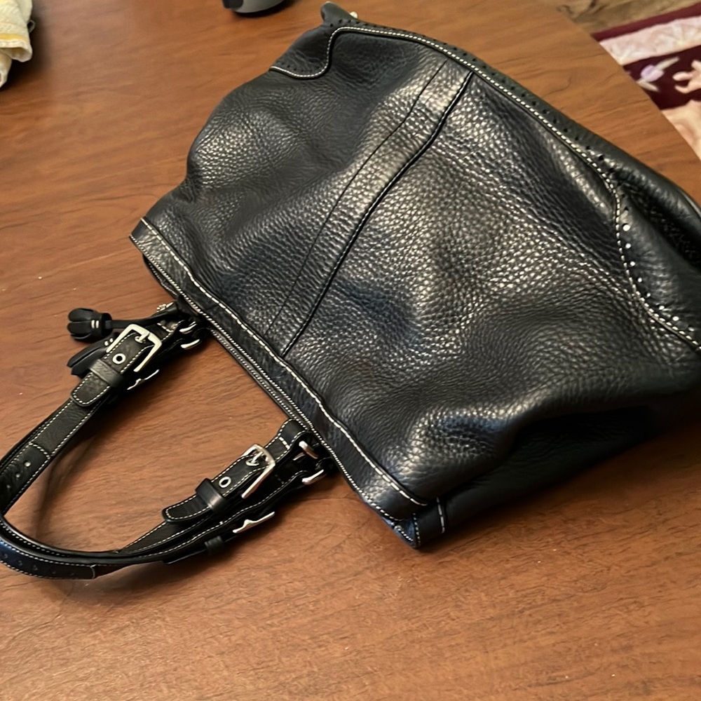 Coach Black Leather Tote Bag